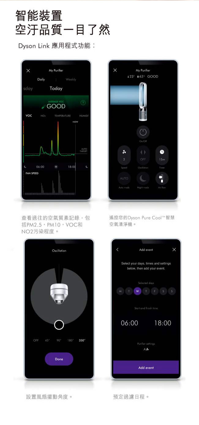 Dyson戴森 Pure Cool 智慧空氣清淨機 TP04 白色