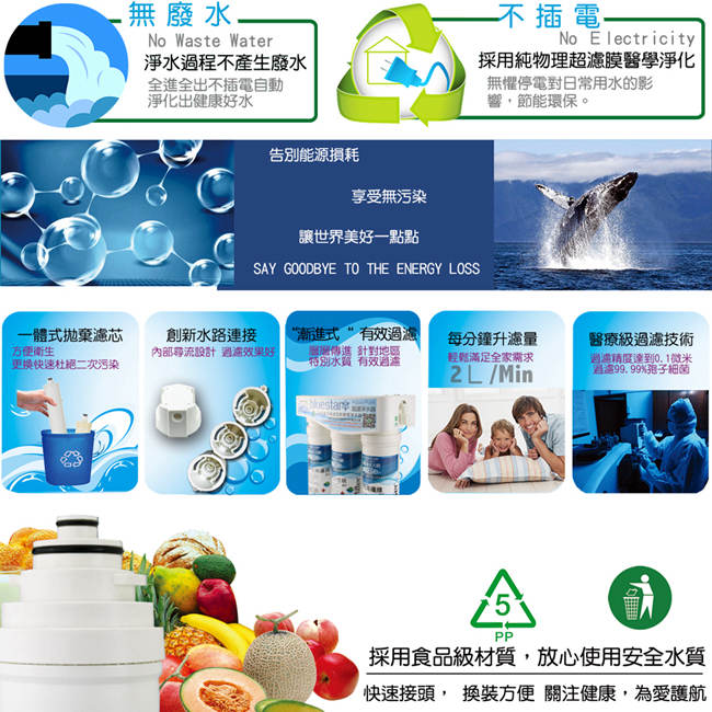 怡康 快拆式無納樹脂軟水單道式廚下型淨水器(附龍頭) QDC-61NRF