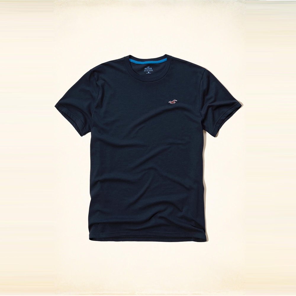 Hollister 經典海鷗刺繡短袖T恤-深藍色 HCO