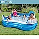 INTEX 藍色透明有靠墊戲水游泳池229x229x66cm(56475N) product thumbnail 1