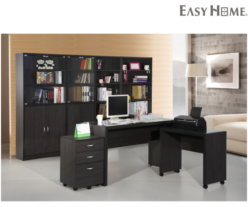 【EASY HOME】六格厚板胡桃書櫃 收納櫃