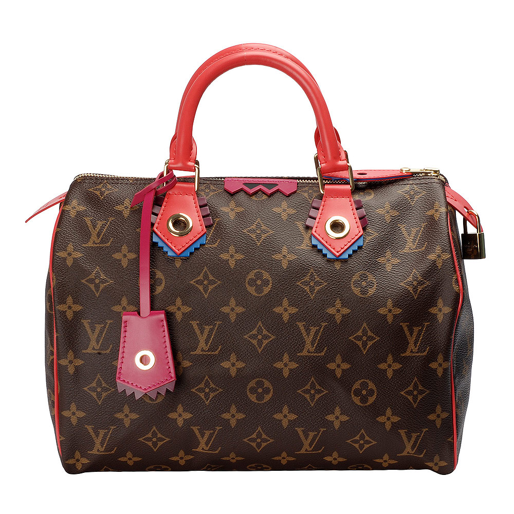 LV M41665 經典Monogram SPEEDY 30 手提波士頓包(紅)