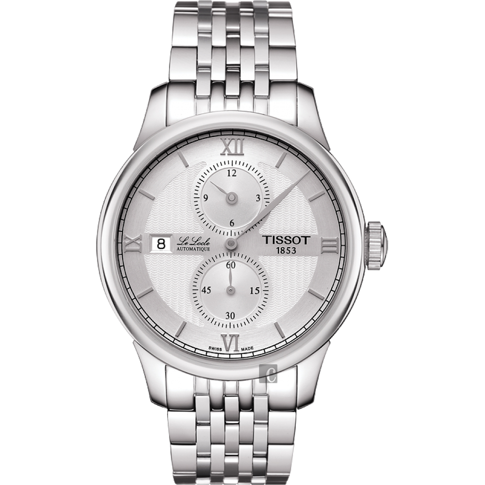TISSOT 天梭 官方授權 LE LOCLE 力洛克雅仕機械腕錶-銀/40mm T0064281103802