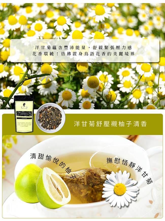 午茶夫人 洋甘菊香柚綠茶(8入x5袋)