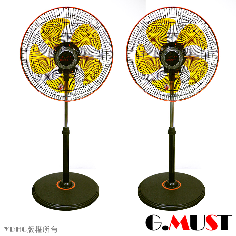 台灣通用 G.MUST 14吋新型360度立體擺頭電 扇(GM-1436)-2入