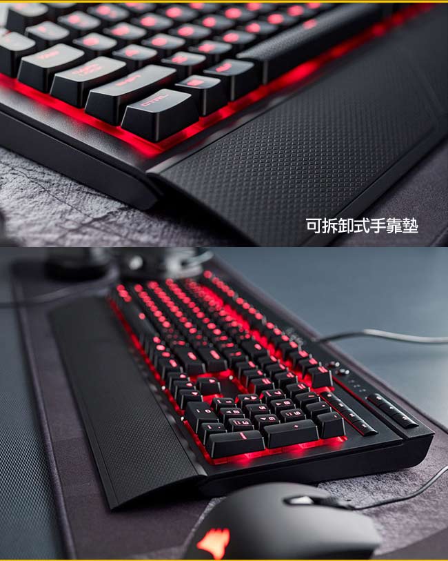 CORSAIR Gaming K68 機械電競鍵盤-紅軸英文紅燈