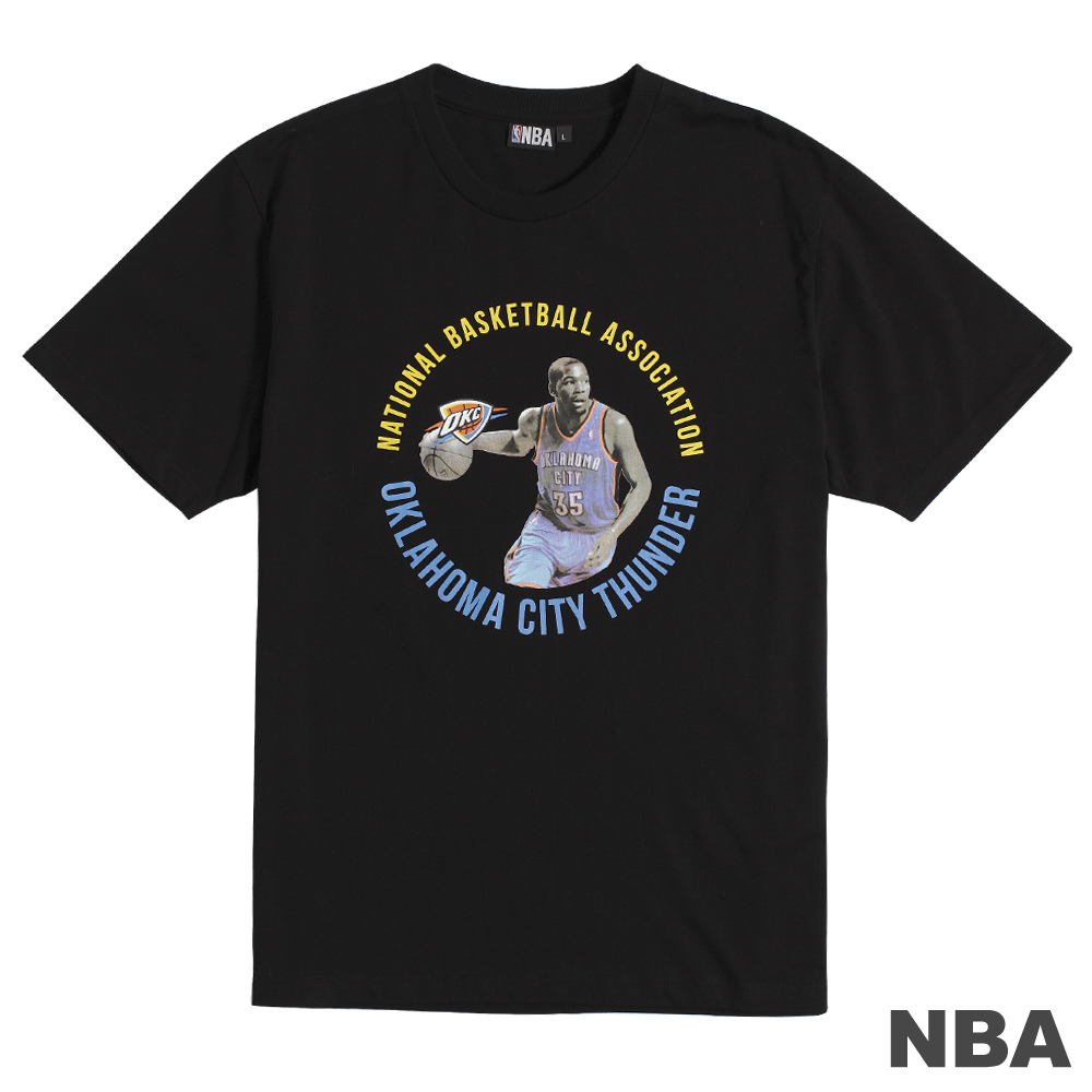 NBA-奧克拉荷馬雷霆隊Kevin Durant經典肖像T恤-黑(男)