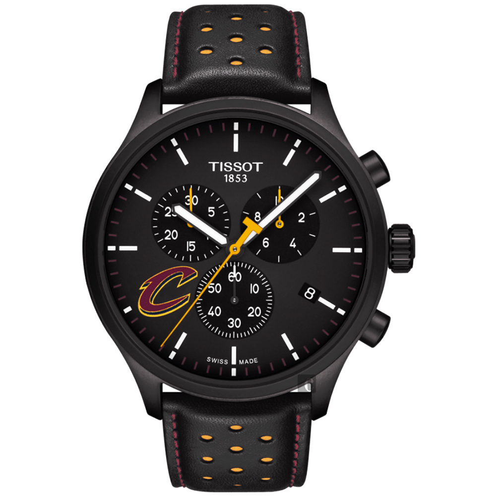 TISSOT 天梭 官方授權 CHRONO XL NBA 騎士隊特別版計時錶 送禮推薦-黑/45mm T1166173605101