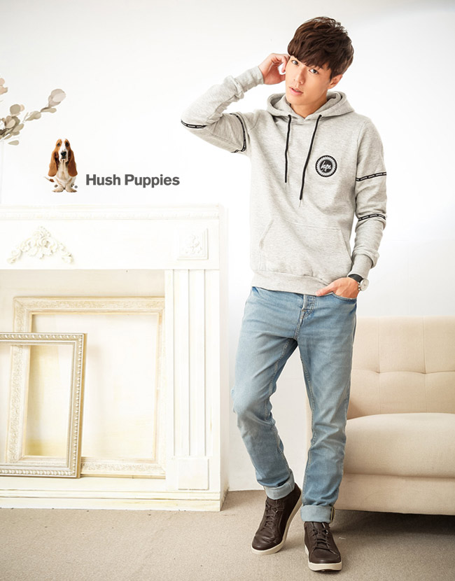 Hush Puppies LIVELY 綁帶休閒踝鞋-咖啡色