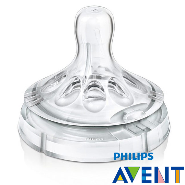 PHILPS AVENT 親乳感防脹氣可調流量奶嘴(一字孔)雙入　