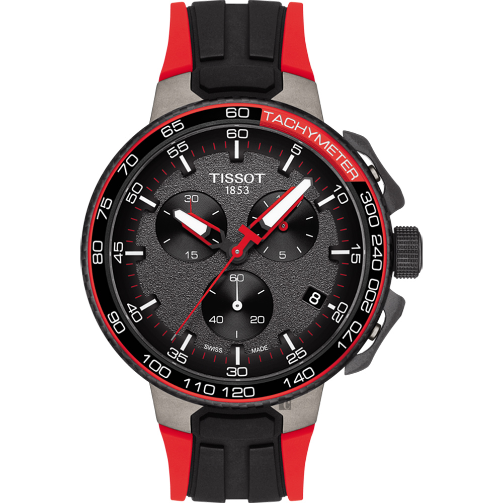 TISSOT 天梭 官方授權 T-RACE CYCLING VUELTA 計時特別版-黑x紅