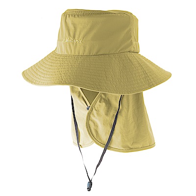 【Wildland 荒野】中性抗UV可脫式功能遮陽帽黃
