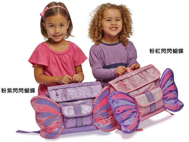 美國Bixbee - 飛飛童趣系列粉紫閃閃蝴蝶小童背包