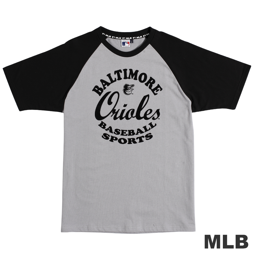 MLB-巴爾的摩金鶯隊拉克蘭袖百搭T恤-灰(男)