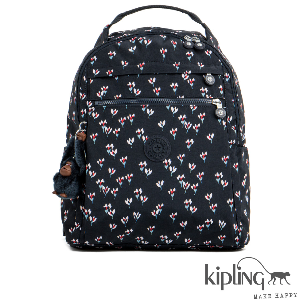 Kipling 後背包 愛心花卉印花