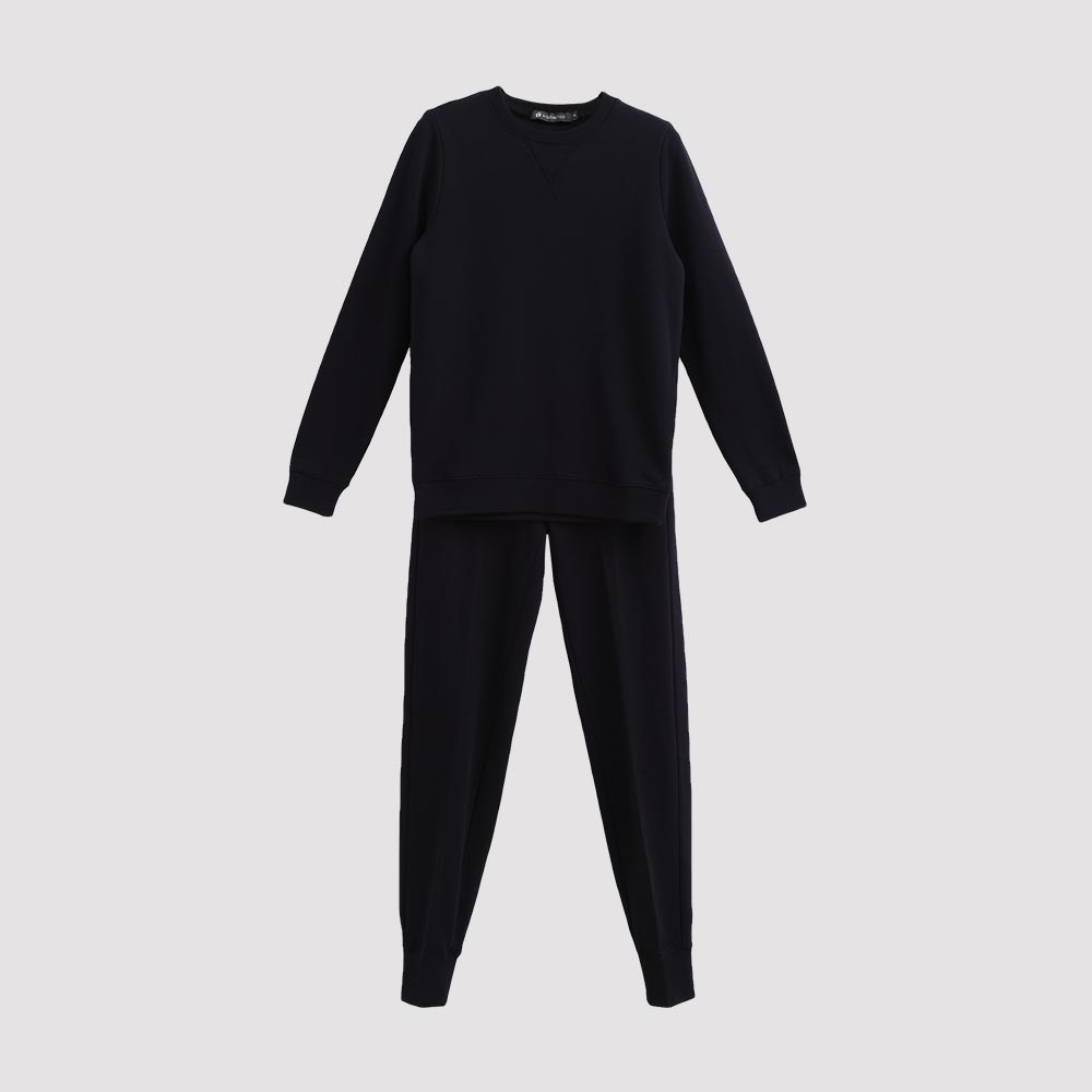 Hang Ten - 女裝 - 素面純色舒適運動套裝 - 黑