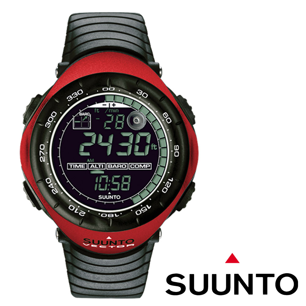 【芬蘭 SUUNTO】VECTOR RED 天行者極限運動登山錶/紅