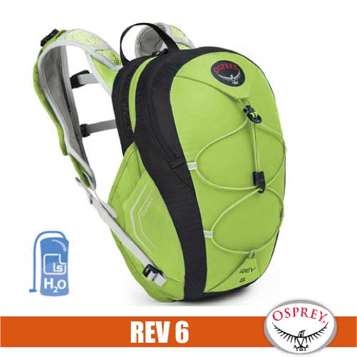 【美國 OSPREY】新款 REV 6 多功能水袋背包_閃爍綠