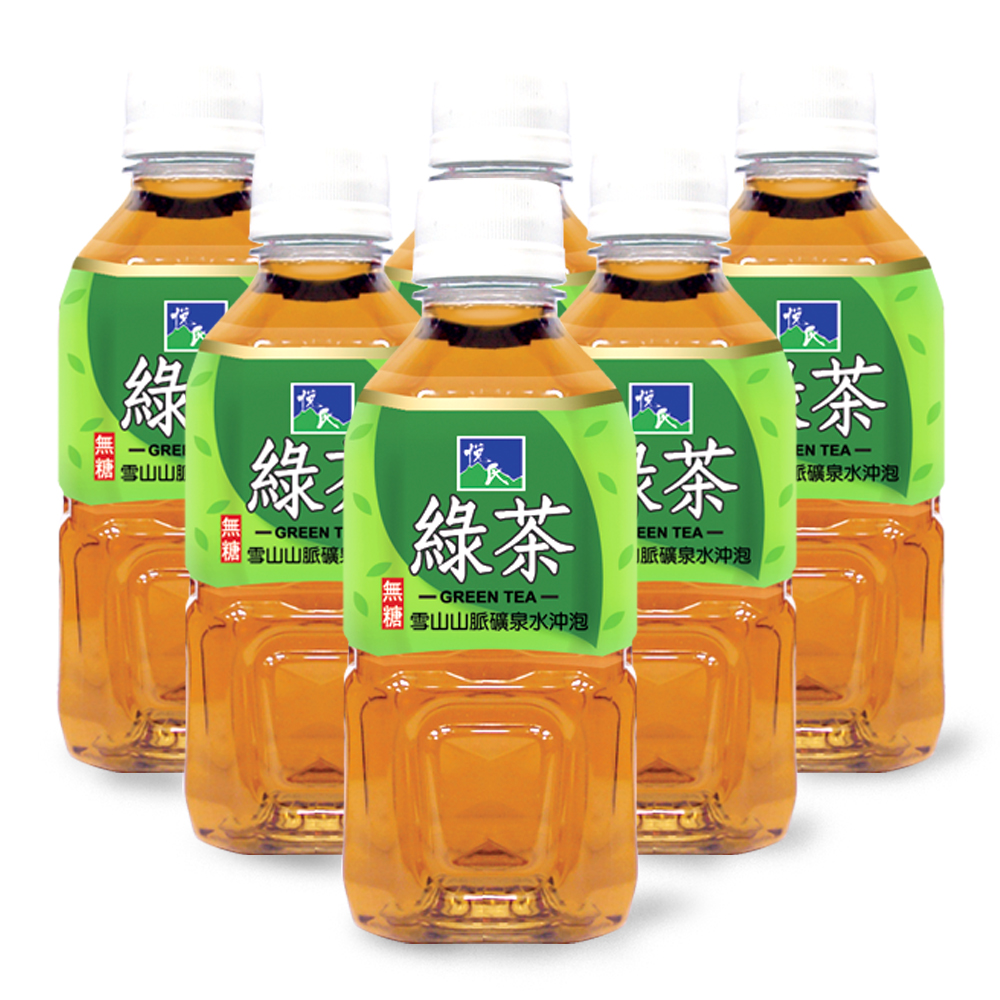 《悅氏》悅氏綠茶-無糖 350ml (六入隨手組)