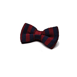拉福  領結糾糾針織紳士專用領結(藍紅)