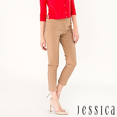 JESSICA - 氣質顯瘦九分褲（棕）