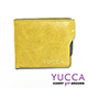 YUCCA -個性雙色系牛皮短夾(活動式卡夾)- 黃色- D0038052030 product thumbnail 1