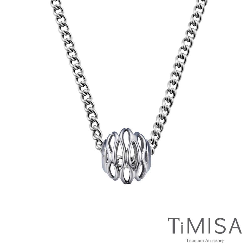 TiMISA 波紋 純鈦串飾項鍊(M02D)