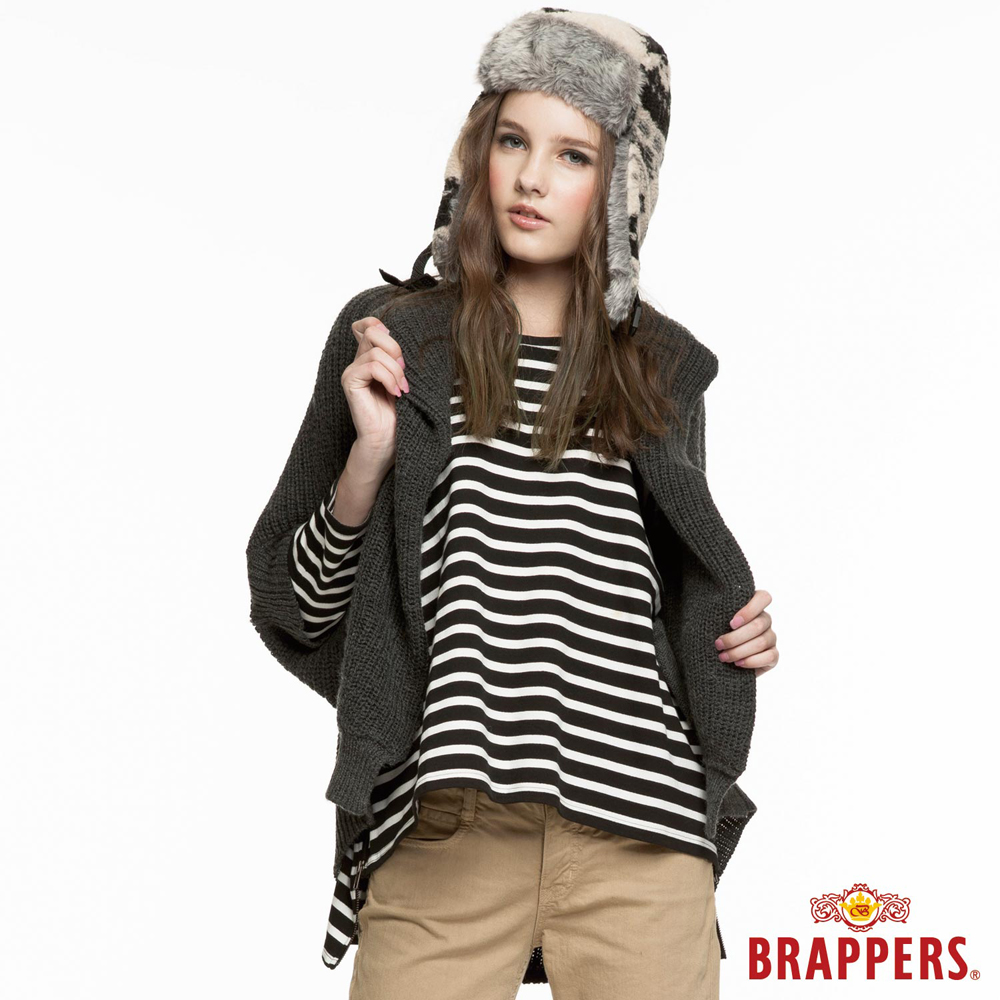BRAPPERS 女款 兩穿造型針織外罩衫-深灰