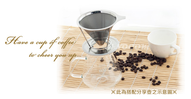 台灣精製#304不鏽鋼 雙層極細網咖啡濾杯(1-2杯)DC-S711