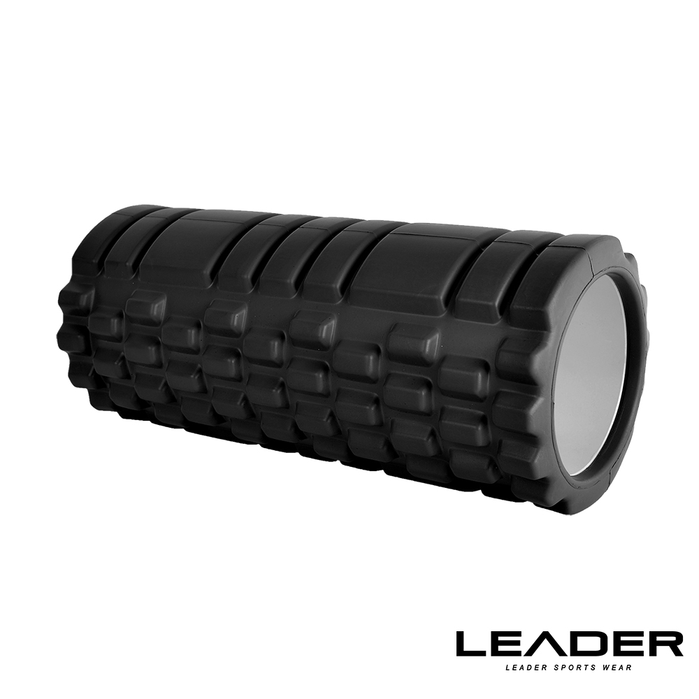Leader X 專業塑身美體瑜珈棒 滾筒 按摩輪 黑色- 快速到貨