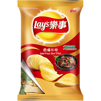 Lay’s 《樂事》香爆牛柳口味洋芋片(82g/包)