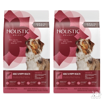 Holistic Select 活力滋 無穀成幼犬 三種魚低敏挑嘴配方 4磅 X 2包