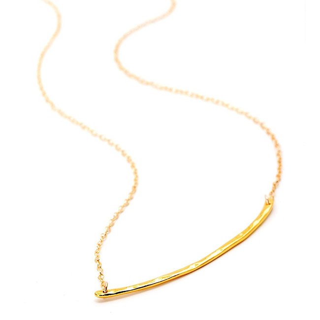 GORJANA 美國品牌 Taner Bar Necklace完美平衡鑲18K金項鍊