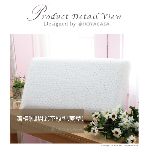 HOYACASA 溝槽工學乳膠枕(二入)