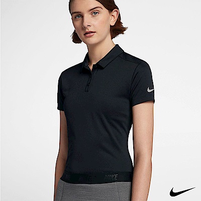 NIKE GOLF 女子翻領高爾夫上衣 黑 884872-010