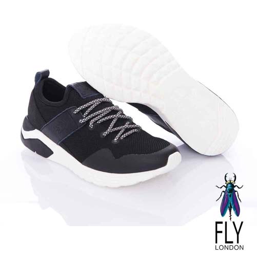 Fly London(男)-SPEED 急速風潮 都會輕量運動鞋-全速黑