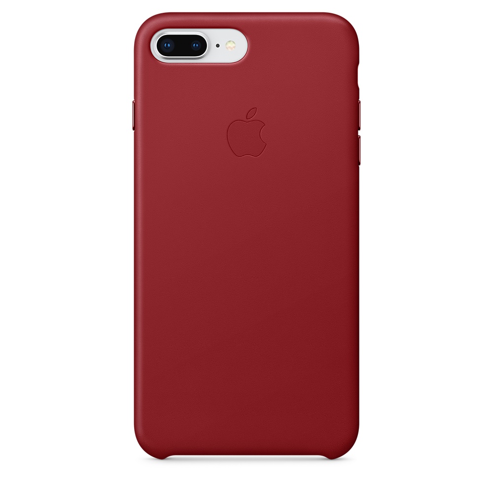 【Apple原廠公司貨】iPhone8Plus/7Plus皮革保護殼-RED