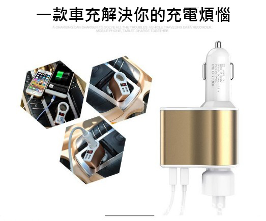 Sense神速 雙USB數據顯示金屬車用充電器(5V /3.1A)-金