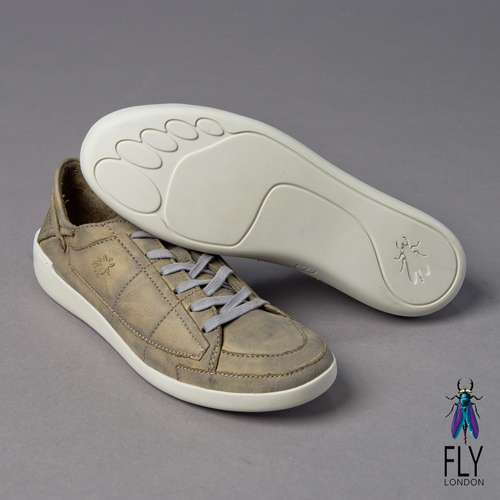 Fly London(男) 哲學之思 手染自然色系綁帶休閒鞋 - 石灰