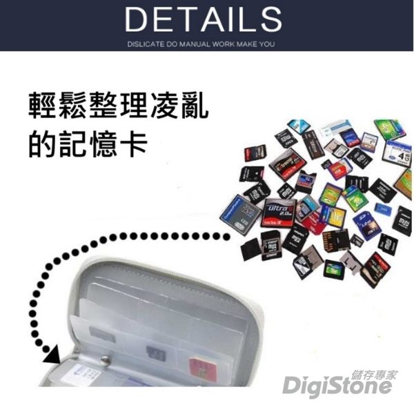 DigiStone 22片裝多功能記憶卡收納包(18SD+4CF)-黑X1P