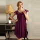 蕾妮塔塔 彈性珍珠絲質性感睡衣(95001) 葡萄紫-台灣製造 蕾妮塔塔 product thumbnail 1
