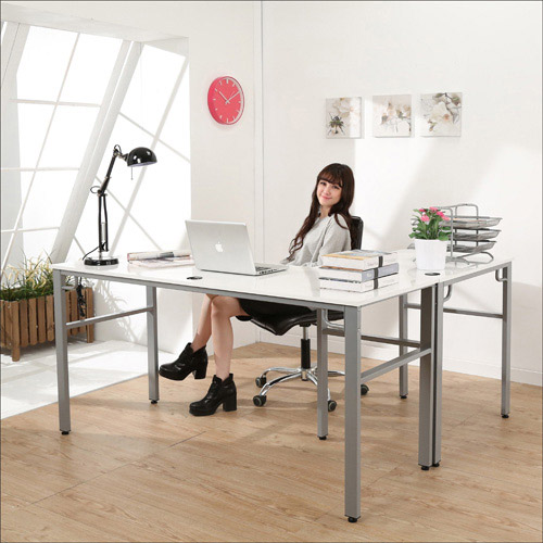 BuyJM 鏡面環保低甲醛L型穩重工作桌160+80公分-DIY