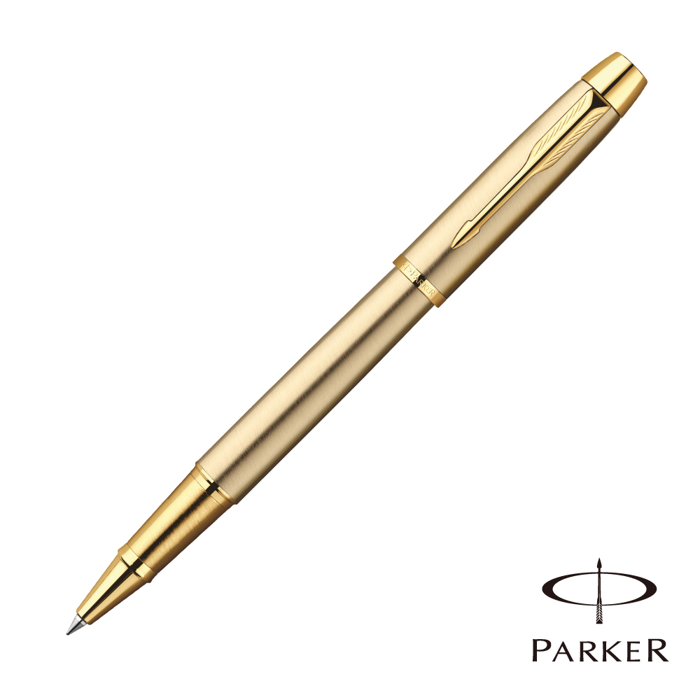 PARKER 派克 IM 香檳金桿金夾 鋼珠筆