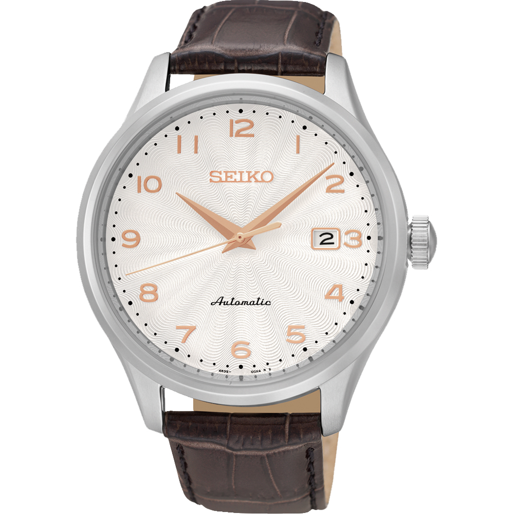 SEIKO CS系列 簡約雅仕機械錶(SRP705J1)-銀x咖啡色錶帶/42mm
