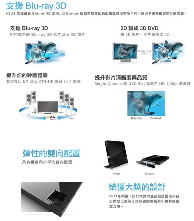 ASUS華碩 SBC-06D2X-U 超薄型外接式藍光燒錄機-黑色