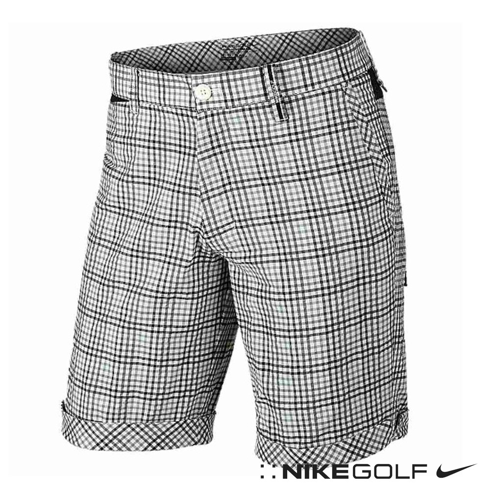 Nike Golf 休閒排汗格紋短褲-灰653787-072