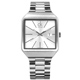 CK 爵士風尚方形日期瑞士機芯不鏽鋼手錶-銀色/37mm product thumbnail 1