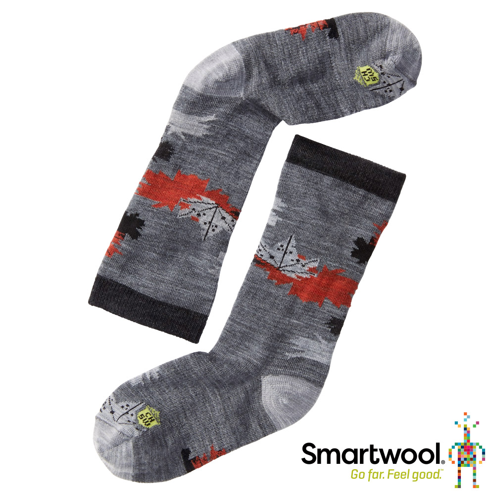 SmartWool 男童 CH冰河灣落葉中長襪 中性灰