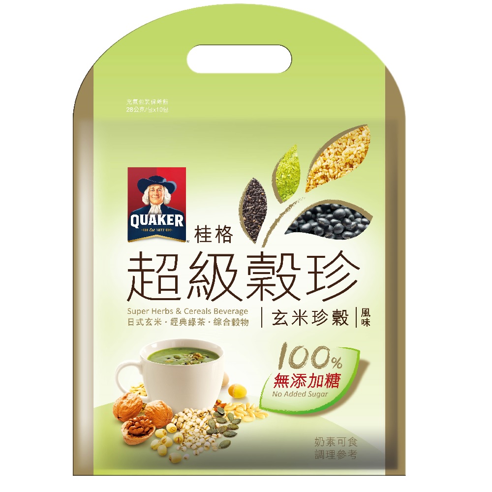 桂格 玄米珍穀超級穀珍-無糖(28gx10包)