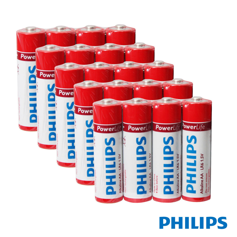 PHILIPS飛利浦3號AA鹼性電池 50顆